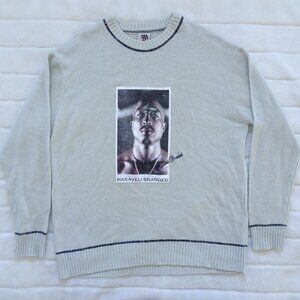 Vintage Makaveli Branded Men's Tupac Shakur 2Pac Sweater XXL Knit Rap Hip-Hop